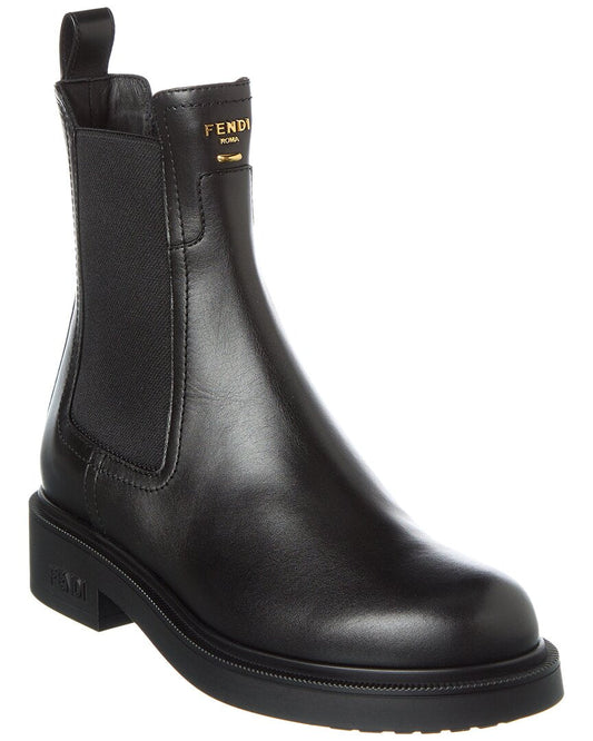 Fendi Filo Leather Biker Boot