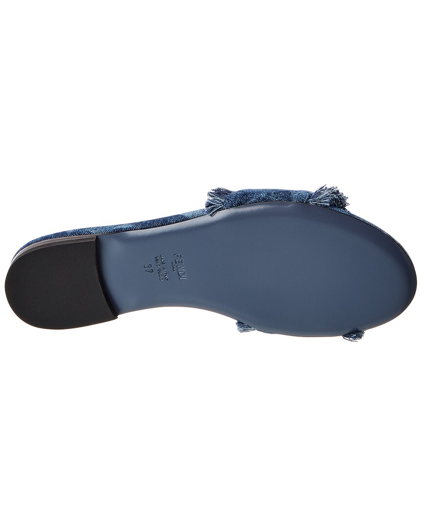 Fendi Sunshine Denim Sandal, 38, Blue