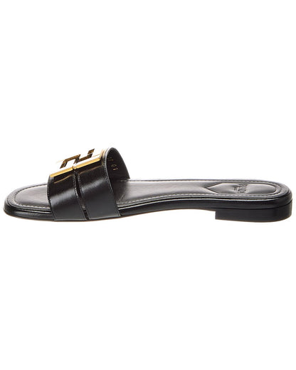 Fendi Ffold Leather Sandal