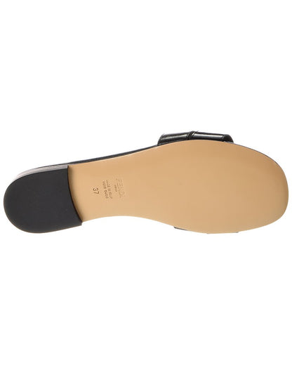 Fendi Ffold Leather Sandal