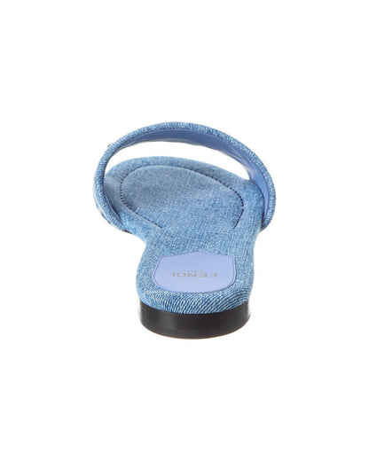 Fendi Signature Denim Sandal