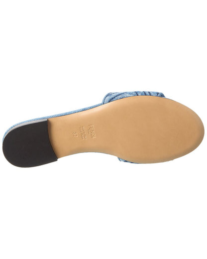 Fendi Signature Denim Sandal