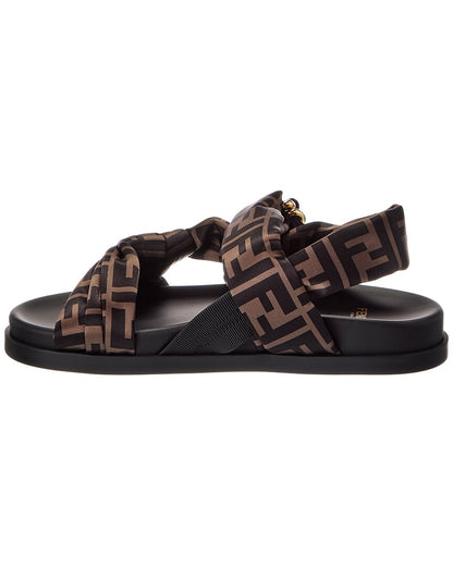 Fendi Feel Ff Satin Sandal