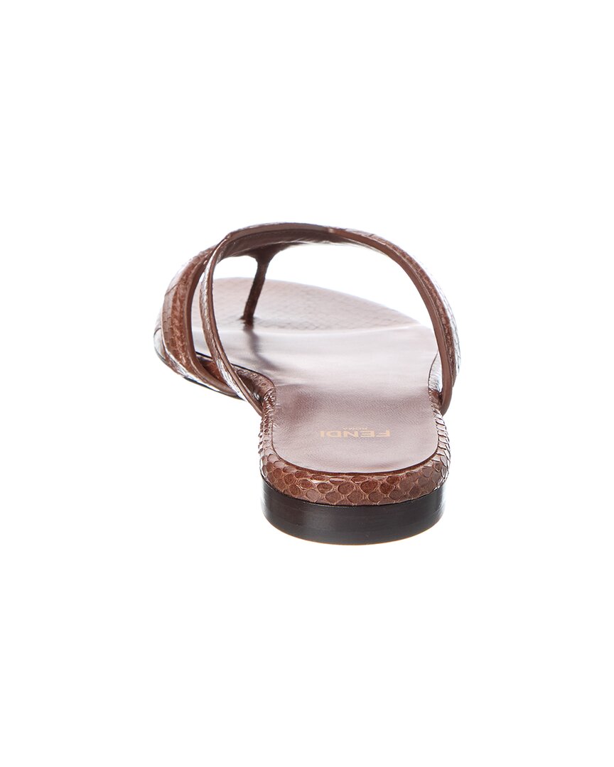 Fendi Fling Snakeskin Sandal