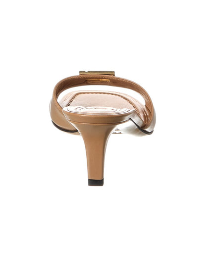 Fendi Ffold Leather Sandal