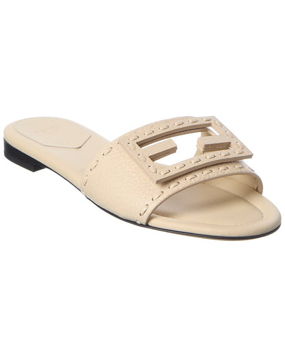 Fendi Ff Baguette Leather Sandal