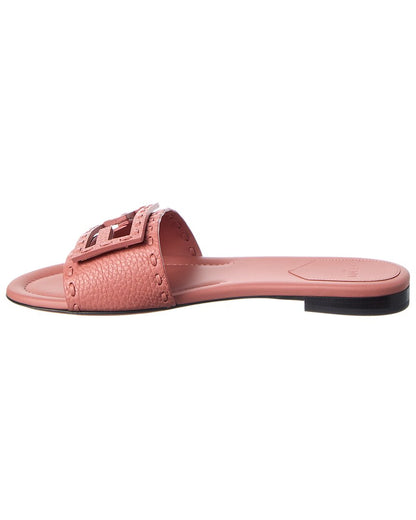 Fendi Ff Baguette Leather Sandal