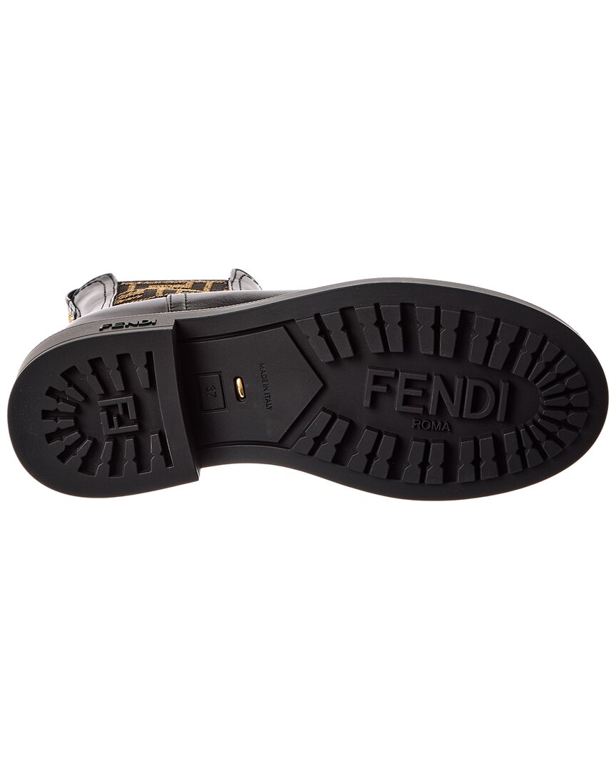 Fendi Filo Leather Biker Boot