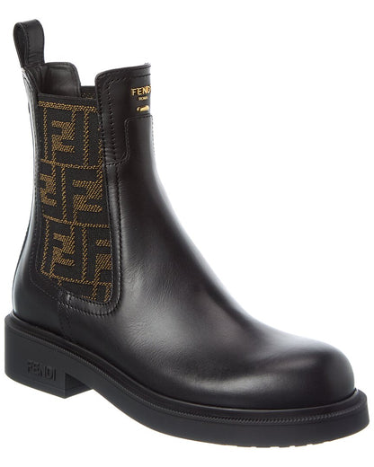 Fendi Filo Leather Biker Boot