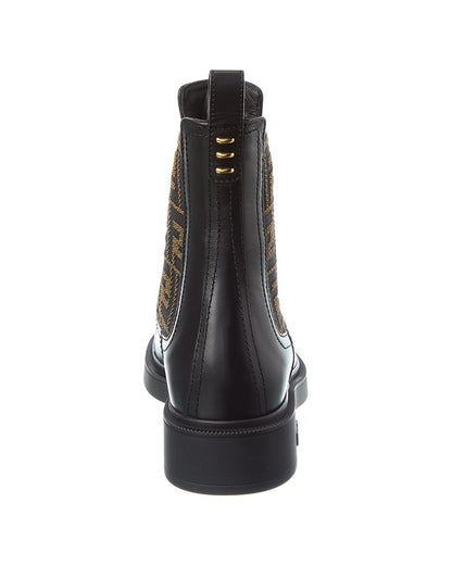 Fendi Filo Leather Biker Boot