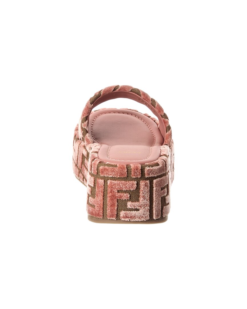 Fendi Sunshine Velvet Platform Sandal