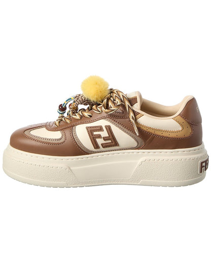 Fendi Match Leather Platform Sneaker