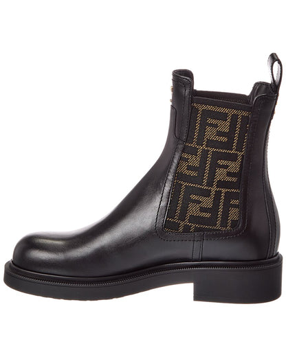 Fendi Filo Leather Biker Boot