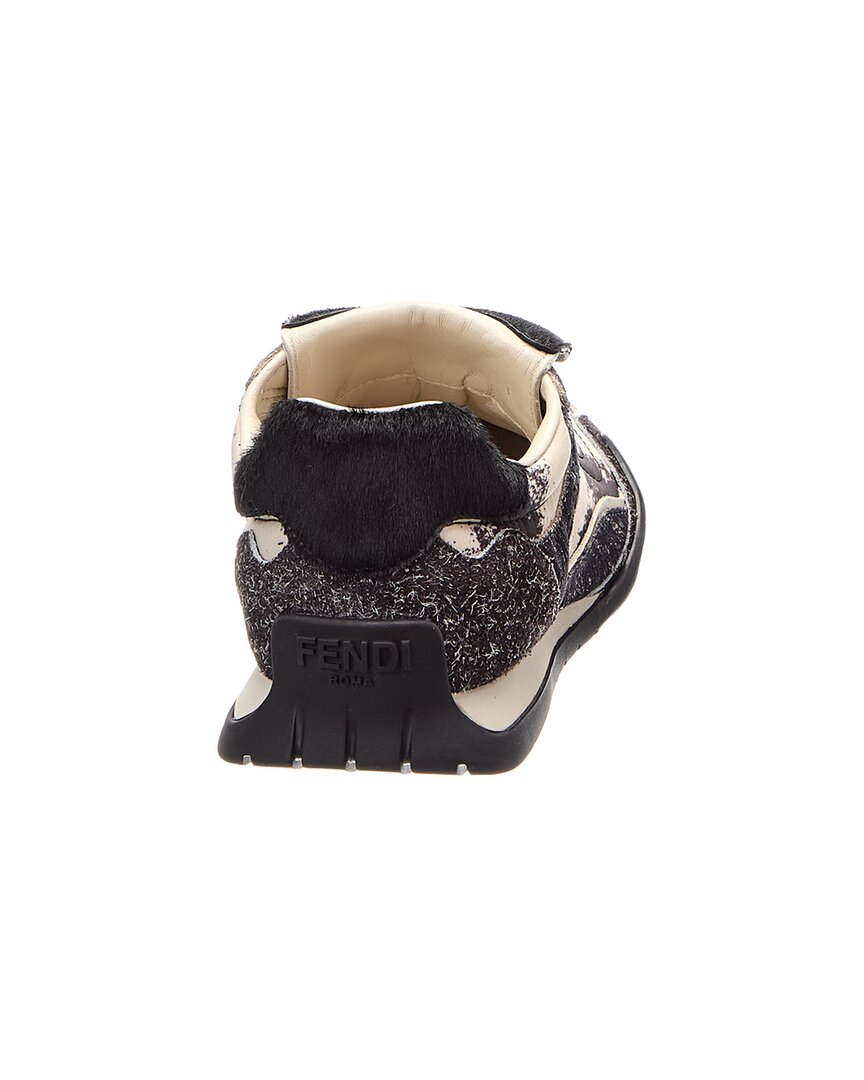 Fendi Wave Pulse Tech Fabric & Suede Sneaker