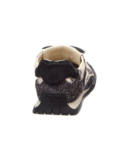 Fendi Wave Pulse Tech Fabric & Suede Sneaker
