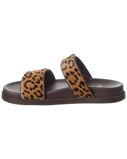 Fendi Feel Haircalf & Leather Sandal