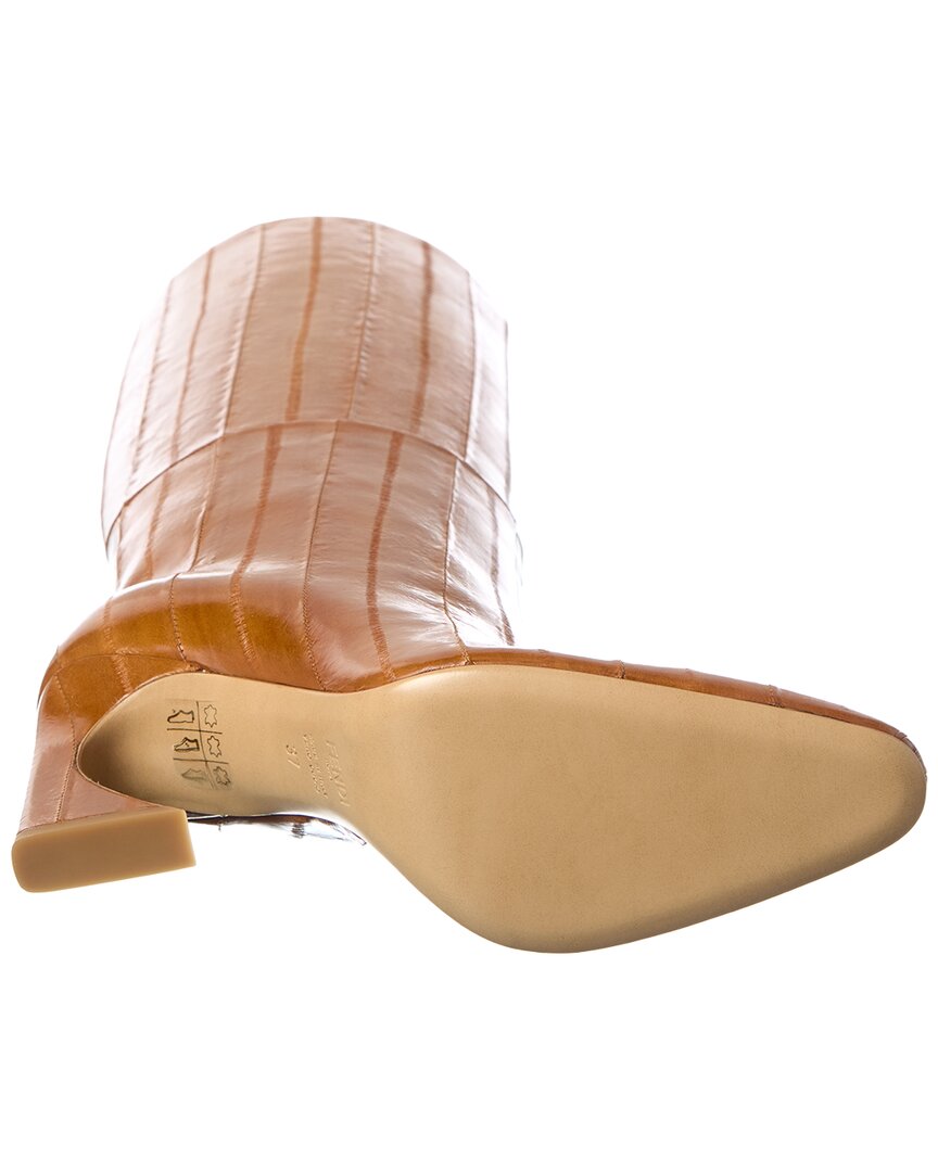 Fendi Arco Leather Knee-High Bootie