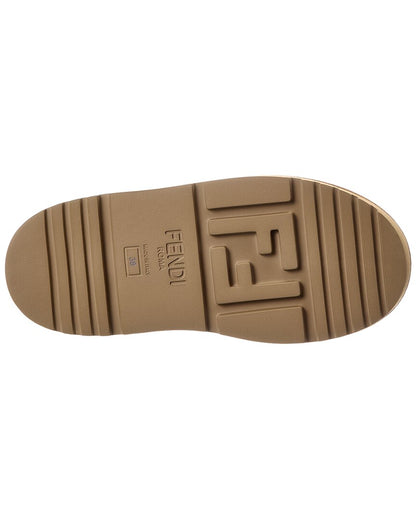 Fendi Apres Ff Suede & Shearling Mule