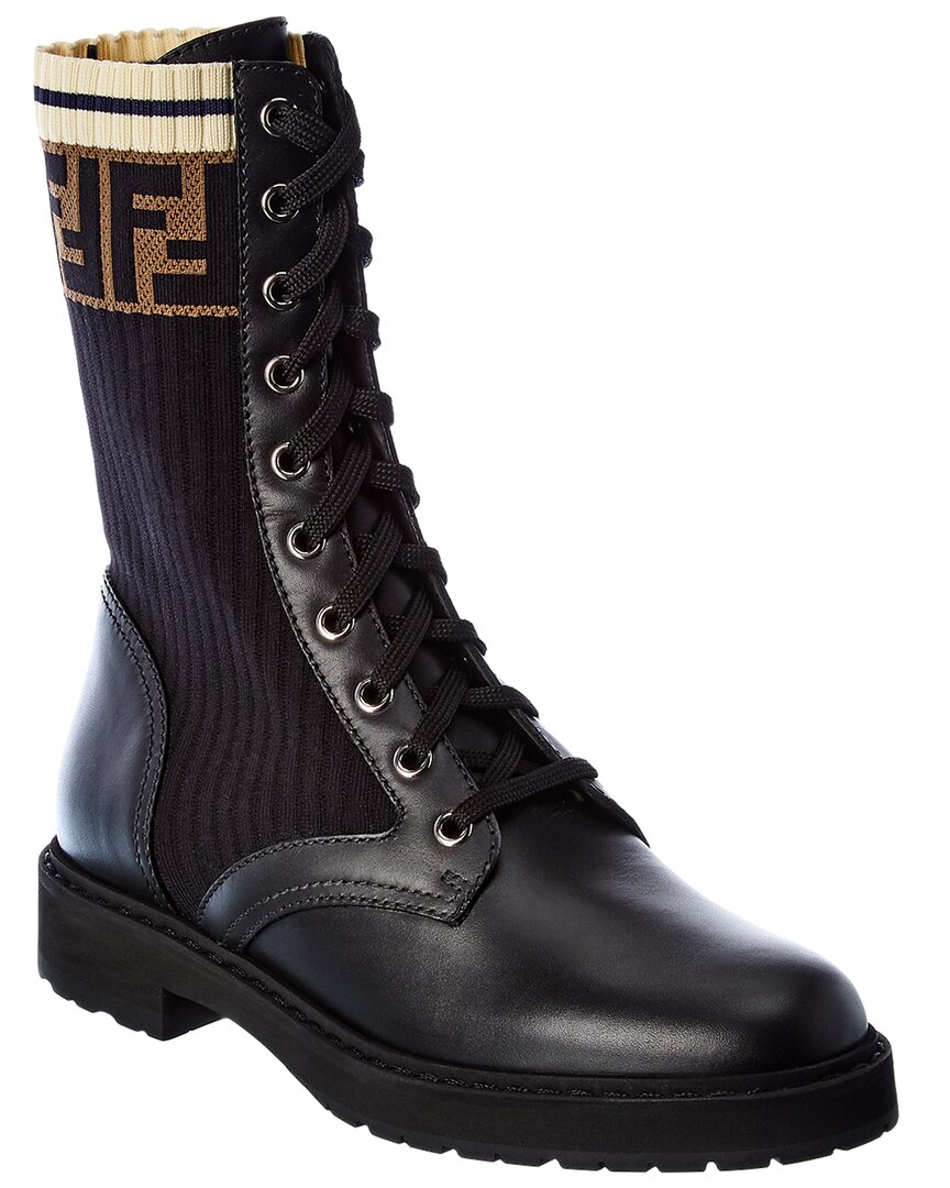 Fendi Ff Motif Leather Boot