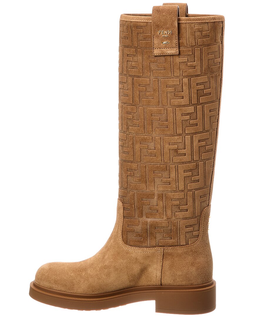 Fendi Filo Ff Suede Knee-High Boot