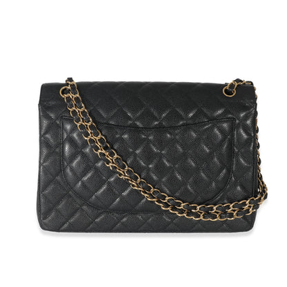 Chanel Black Caviar Maxi Double Flap Bag
