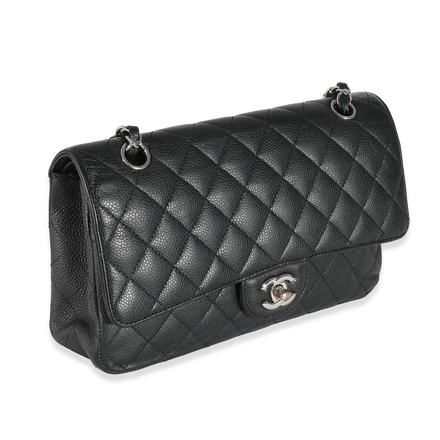 Chanel Flap Medium Classic Quilted Caviar Black Shoulder Bag Style 2
