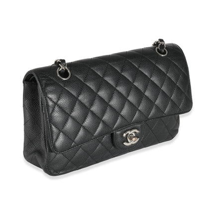 Chanel Flap Medium Classic Quilted Caviar Black Shoulder Bag Style 2