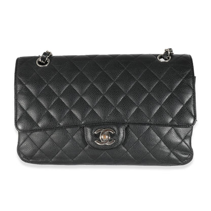 Chanel Flap Medium Classic Quilted Caviar Black Shoulder Bag Style 2
