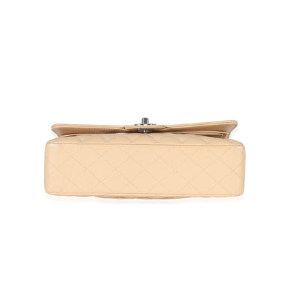Chanel Flap Medium Classic Quilted Caviar Beige Shoulder Bag
