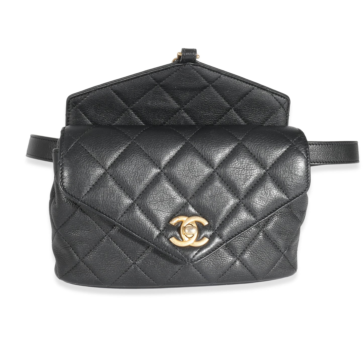 Chanel Flap Quilted Calfskin Black Shoulder Bag
