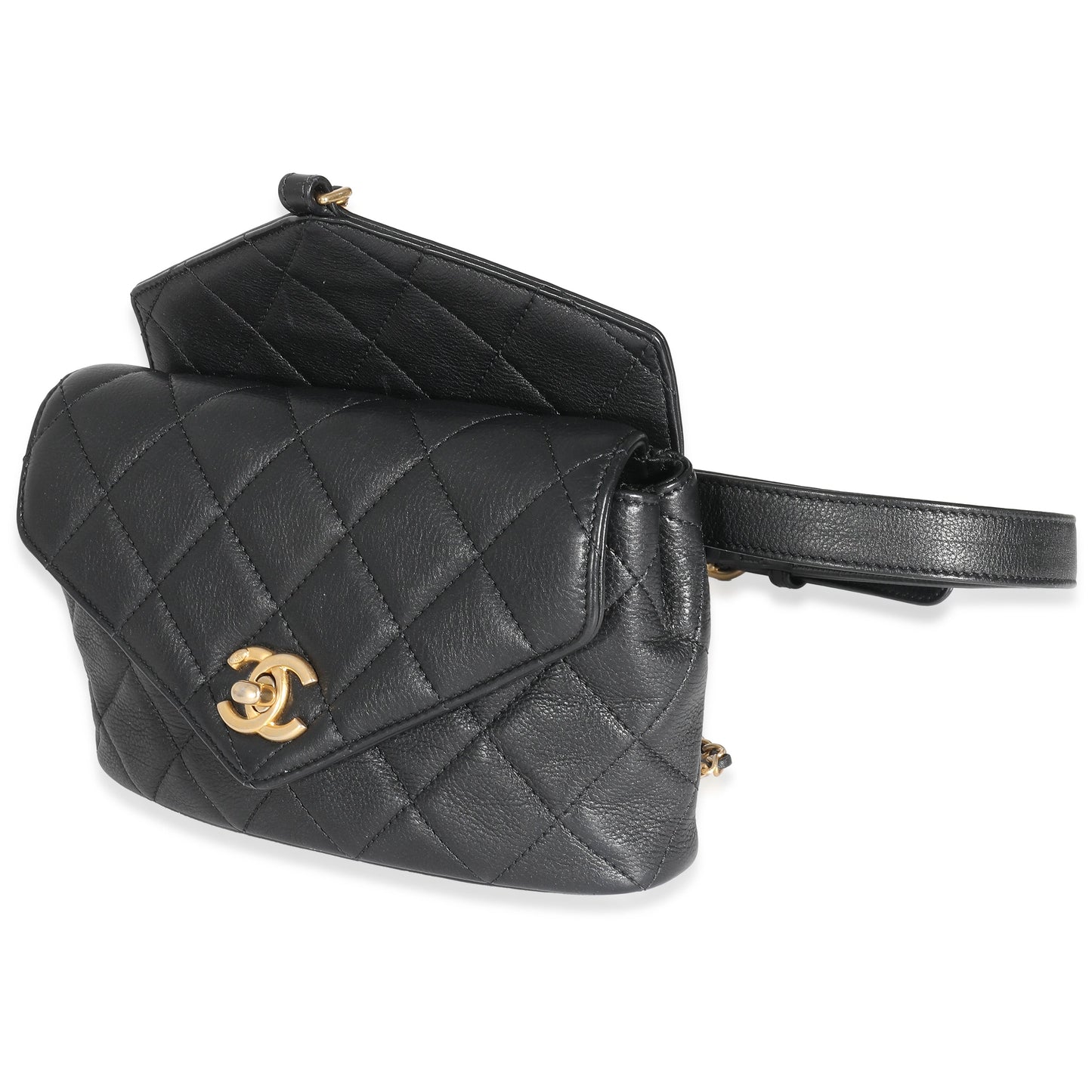 Chanel Flap Quilted Calfskin Black Shoulder Bag