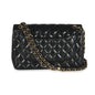 Chanel Black Quilted Lambskin Jumbo Double Flap Bag