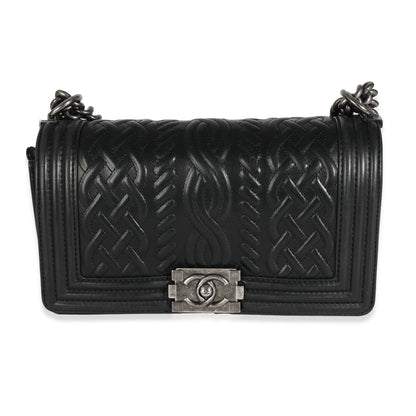 Chanel Black Lambskin Celtic Medium Boy Bag