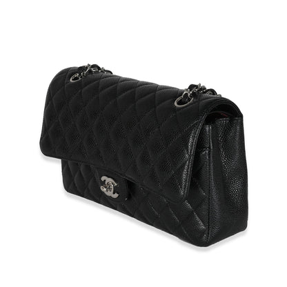 Chanel Flap Medium Classic Quilted Caviar Black Shoulder Bag Style 3