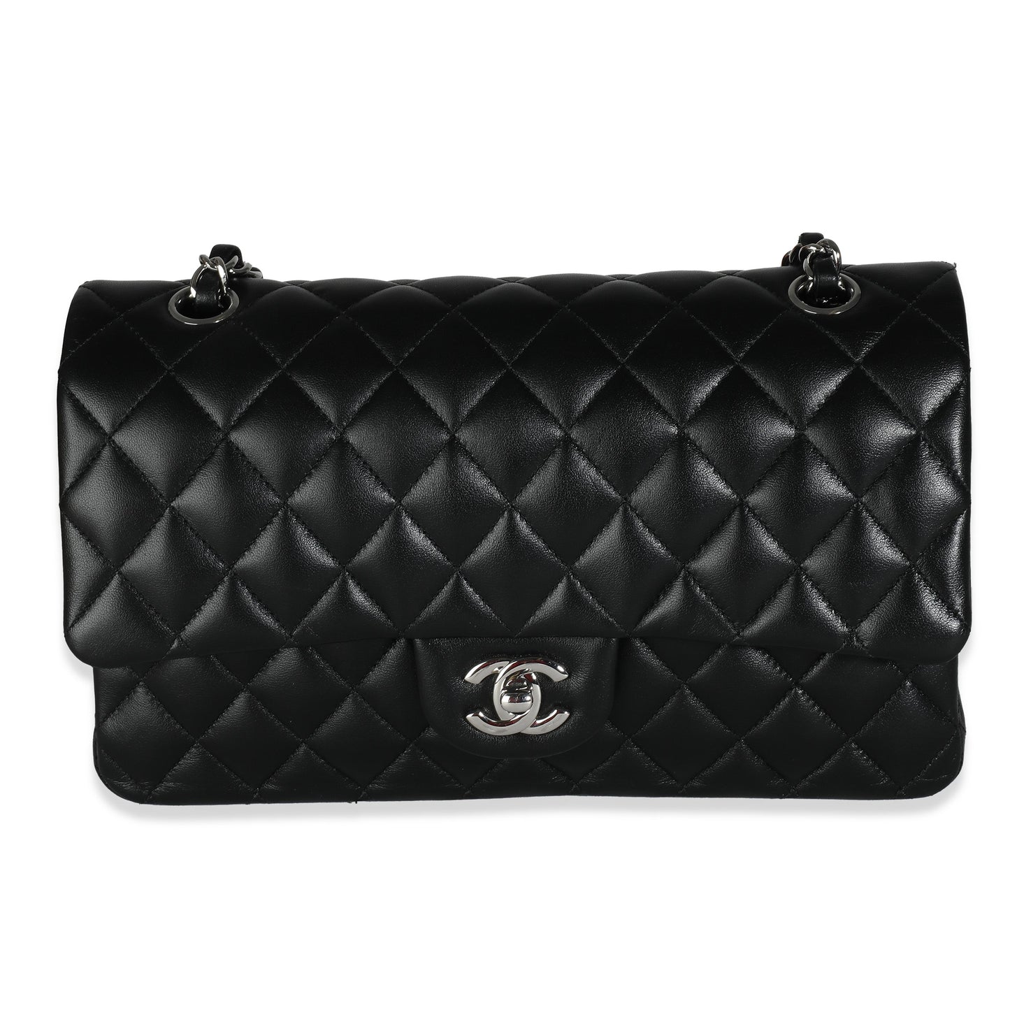 Chanel Flap Medium Classic Quilted Lambskin Black Shoulder Bag Style