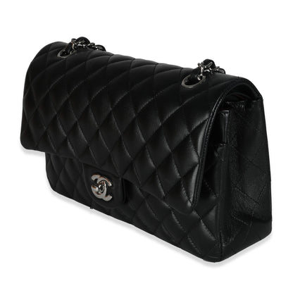 Chanel Flap Medium Classic Quilted Lambskin Black Shoulder Bag Style