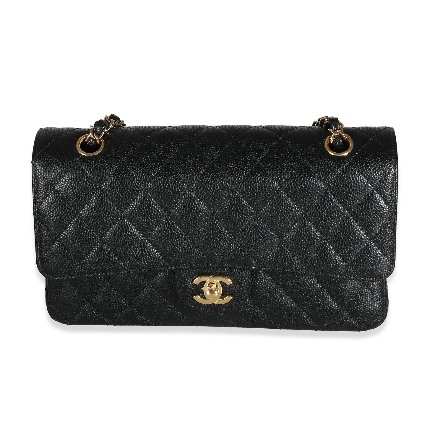 Chanel Flap Medium Classic Quilted Caviar Black Shoulder Bag Style 4