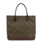 FENDI Zucca Canvas Leather Tote Bag Shoulder Bag Brown 16329