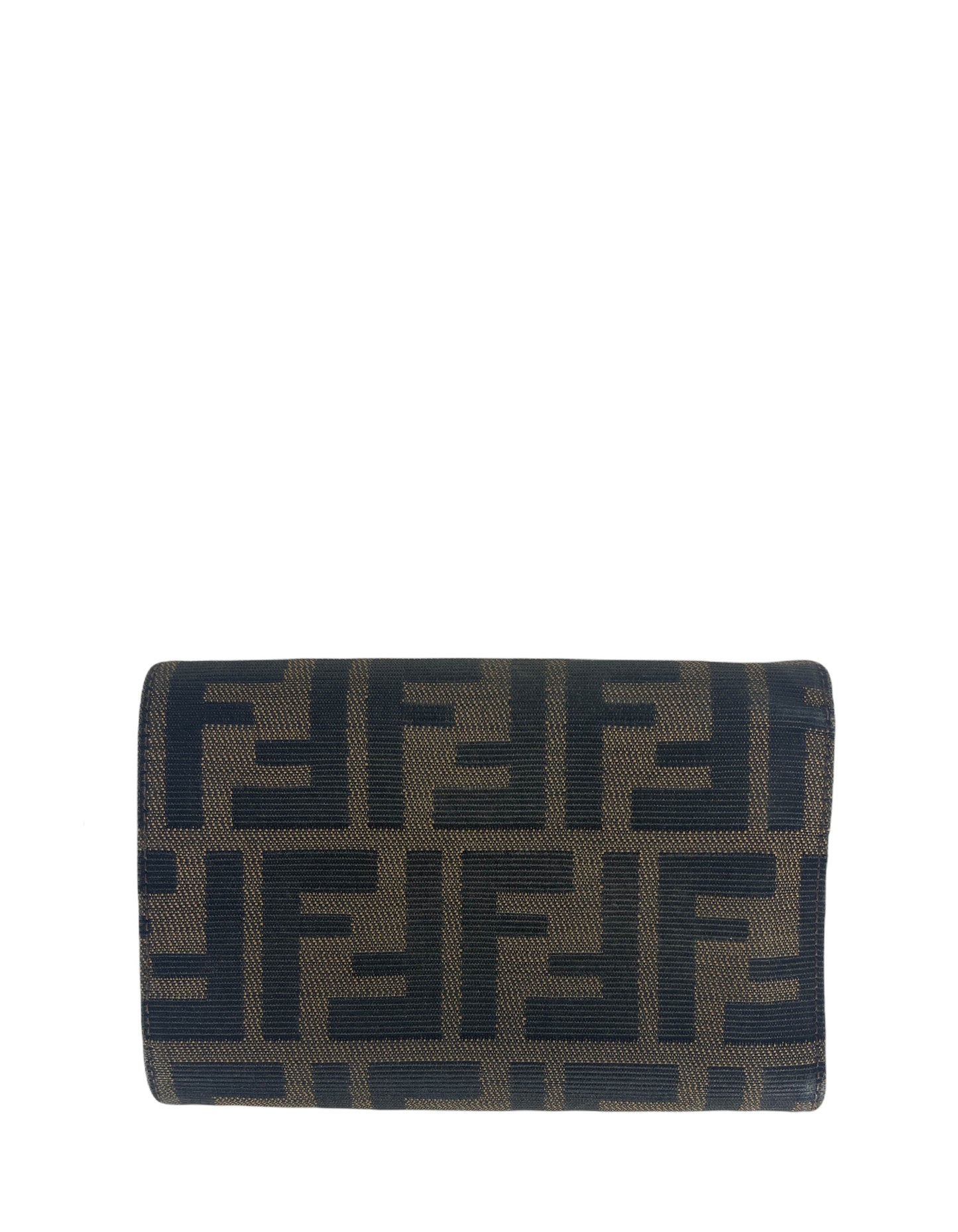 Fendi Tobacco Brown Zucca Logo Monogram Wallet
