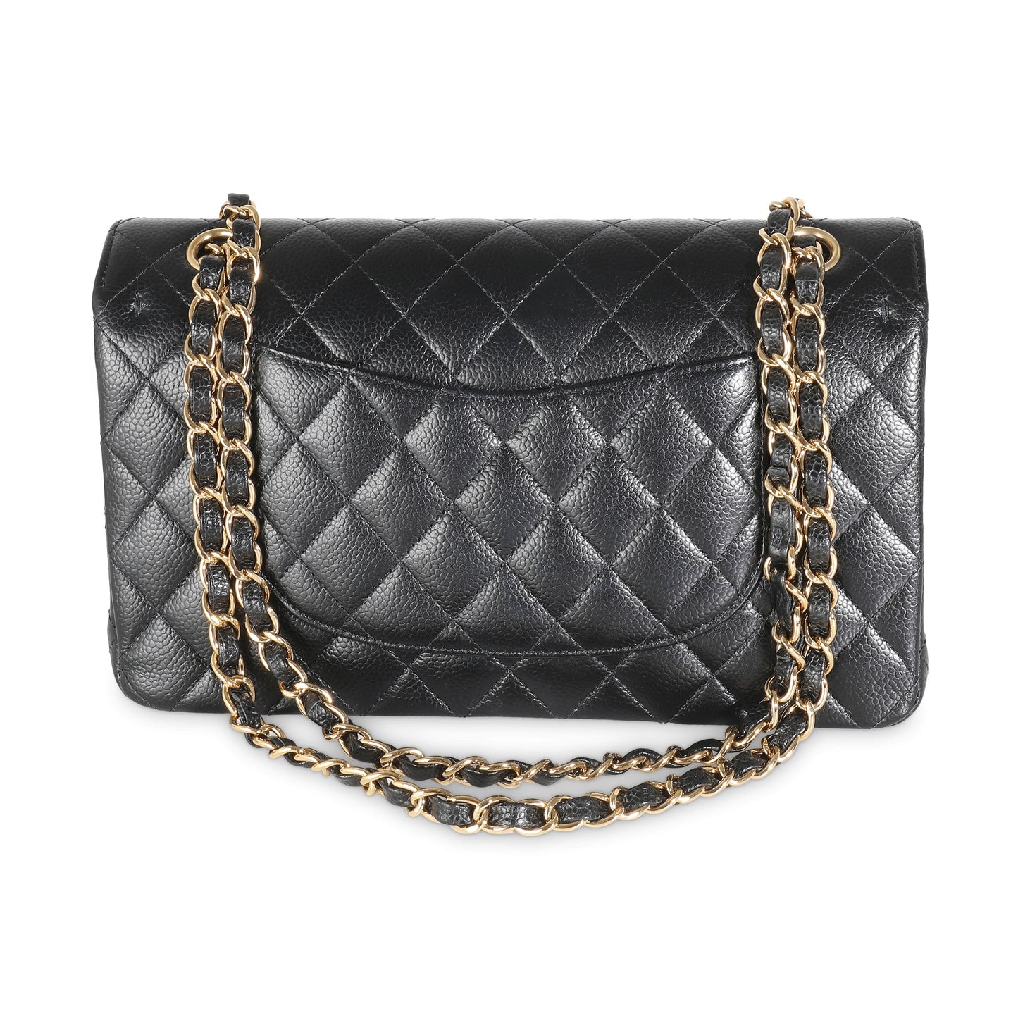 Chanel Flap Medium Classic Quilted Caviar Black Shoulder Bag Style 5