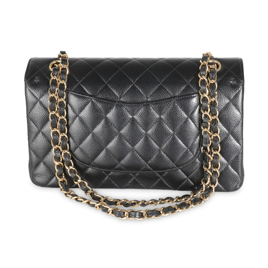 Chanel Flap Medium Classic Quilted Caviar Black Shoulder Bag Style 5