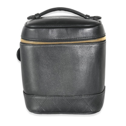 Chanel Black Quilted Lambskin Timeless Classic Vanity Case