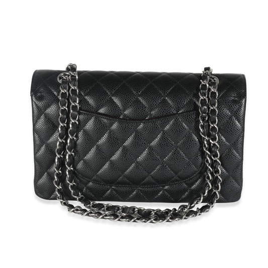 Chanel Flap Medium Classic Quilted Caviar Black Shoulder Bag