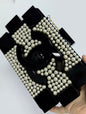 Chanel Runway White Pearl And Black Lego Clutch