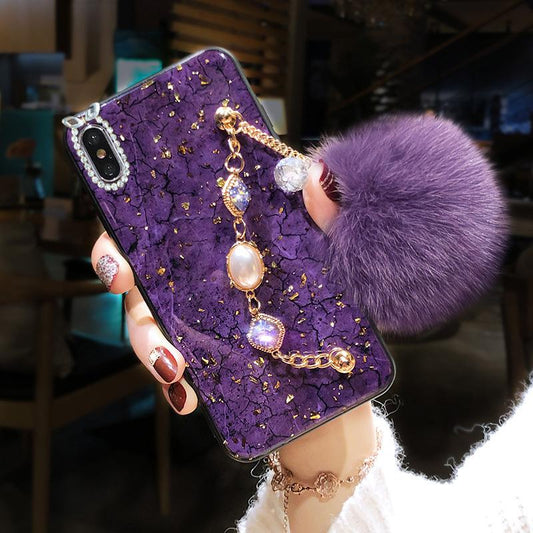 Chain hairball phone case