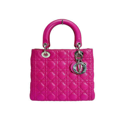 Dior Handbag lambskin Lambskin Pink 2WAY handbag Canage