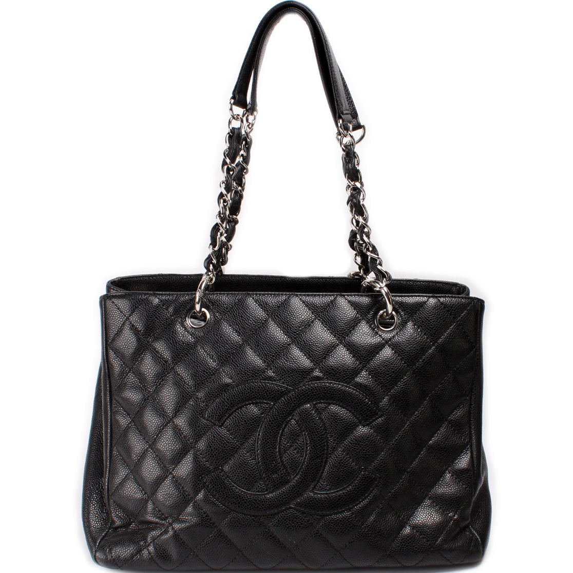 Grand Shopping Tote Caviar