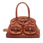Brown Dior Large Calfskin My Dior Pockets Frame Handbag