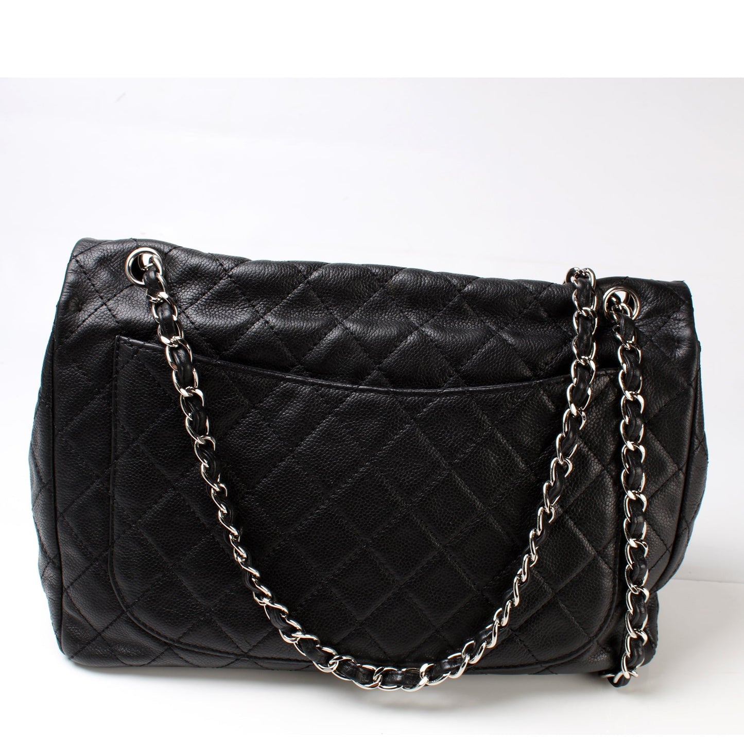 Washed Caviar Jumbo Single Flap 12M