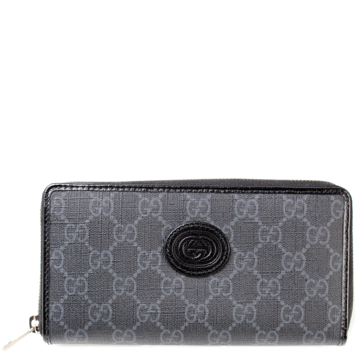 673003 Interlocking GG Supreme Zip Around Wallet